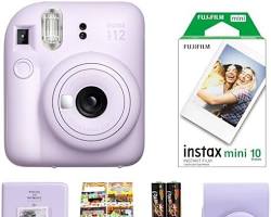 Image of instant film camera and photo