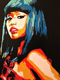 Nicki Minaj by Elena Morales - Nicki Minaj Painting - Nicki Minaj Fine Art Prints and Posters for Sale - 2-nicki-minaj-elena-morales