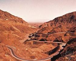 Khyber Pass, a strategic mountain pass connecting Afghanistan and Pakistan