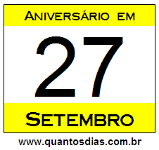 Resultado de imagem para 27 de setembro