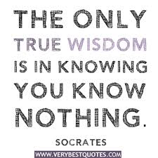 The only true wisdom is in knowing you know nothing – Socrates ... via Relatably.com