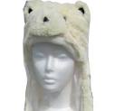 Polar Bear Faux Fur Animal Hat with Very Long Paw Pompoms : That ... - polar-bear-hat-long-paws_large