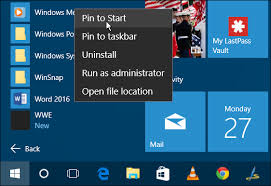 Image result for pin the app’s icon to the Start menu as a tile. windows 10
