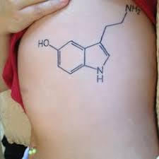 serotonin tattoo (= happiness/satisfaction)// to keep the chemical ... via Relatably.com