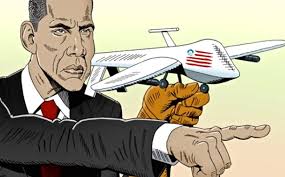 Image result for Obama’s first drone CARTOON