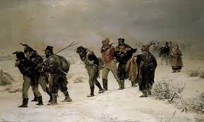Image result for napoleon retreating from moscow vilna