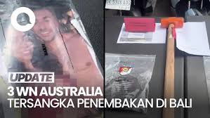 Video: Polisi Tetapkan 3 WN Australia Tersangka Penembakan di Bali