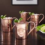 Moscow Mule Hammered Copper Ounce Drinking Mug, Set of 4