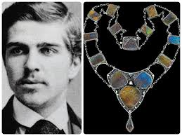 Louis Tiffany and one of his early works – Tiffany Glass necklace - tiffany