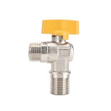 DN15 Shut off Valve Natural Gas Brass Right Angle Valve with ...