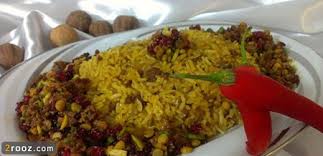 نتیجه تصویری برای خورش قیمه خلال و زرشک