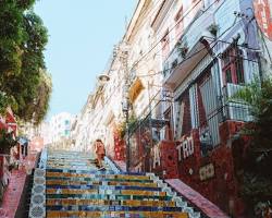Escadaria Selarón Rio de Janeiro colors, gerada com IA