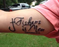 Image of Religious Tattoo Christian Fishers of Men Tattoo