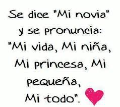 Resultado de imagen para frases de amor cortas para dedicar a mi novio
