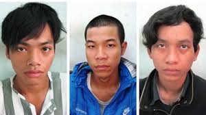 HCM cho biết đã bắt gọn băng nhóm gây ra 13 vụ cướp. Từ trái sang: Hồ Ngọc Phước, Nguyễn Hồ Phi và Trần Vũ Bảo - Ảnh công an cung cấp - ImageView