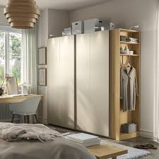 PAX / HASVIK guardaroba con ante scorrevoli, grigio-beige ...