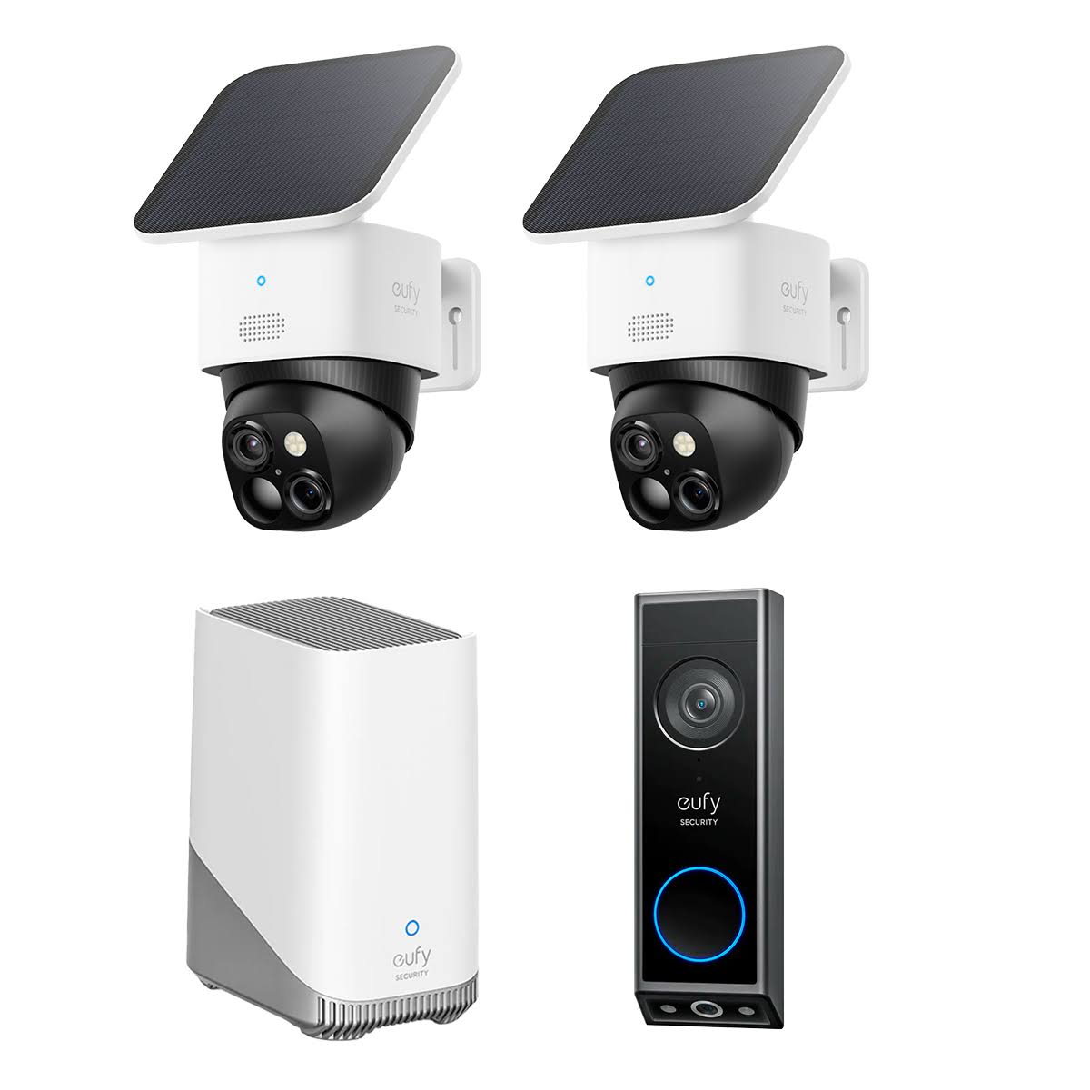 SoloCam S340 + Video Doorbell E340 + eufy HomeBase S380