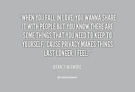 When you fall in love, you wanna share it with people but you know ... via Relatably.com
