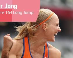 Image of athlete winning the women's long jump T64