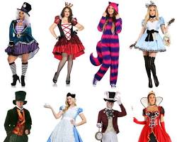 group of people dressed up in matching Halloween costumes