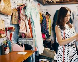 person shopping in a cat goods store in Tokyoの画像