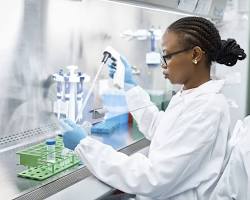 Image of Government research scientist working in a lab