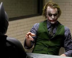 Heath Ledger Joker olarak resmi