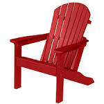 Red plastic adirondack chairs Dubai