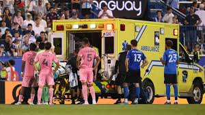 Inter Miami: Germán Berterame sale en ambulancia tras fuerte golpe