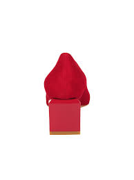 Butter Shoes Women's Novella Block Heeled Pump in Red Suede