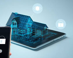 Изображение: smart home security system detecting a potential threat and alerting the homeowner.
