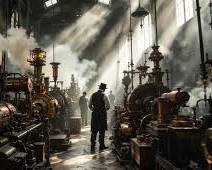 Image of factory or industrial scene from the Victorian era