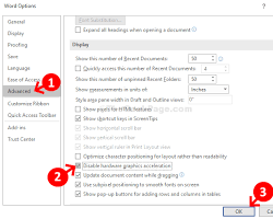 Enable hardware acceleration checkbox