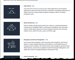 Image of deploying a robotics application to a robot in the AWS RoboMaker console