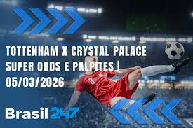 Tottenham x Crystal Palace - Super Odds e Palpites do Futebol - 05/03/2026