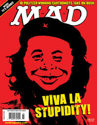 While his legacy remains controversial, his rightful place in history was cemented in MAD #487, with Alfred standing in for the hirsute dorm-wall hero. - MAD-Magazine-487-Cover-Che-Guevara