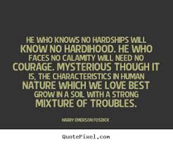 Make custom picture quote about love - He who knows no hardships ... via Relatably.com