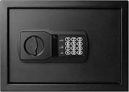 Pen + Gear Safes Model 44E20 with Electronic Lock  Backup Key  1 Shelf  Black