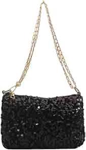 Sxett Women Bag Fashion Crossbody Bag Chain Strap Shoulder Bag Sequins Messengers Bag Evening Bag Small Square Bag for Daily: Handbags: Amazon.com - Product from Amazon.com