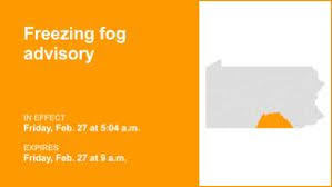 Freezing fog advisory issued for South Central Pa. until Friday morning – quarter mile visibility