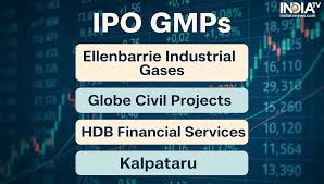 IPO GMPs: Ellenbarrie vs Globe Civil Projects vs HDB Financial Services vs Kalpataru: What grey market signals