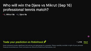 September 16, 2026: Djere vs Mikrut Tennis Prediction Market