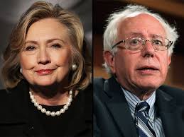 Image result for Hillary Clinton and Bernie Sanders