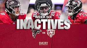 Atlanta Falcons Week 6 inactives vs. Chicago Bears — Atlanta Falcons