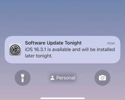 Imagem de Notification of a software update