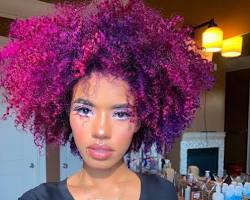 Image de Purple and pink curly hair