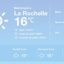 La météo à La Rochelle du vendredi 1er mai 2026