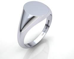 Image of Signet Ring platinum diamond ring for men