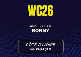 Ange-Yoan Bonny's predicted stats vs. Curaçao, including anytime goal projection