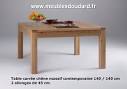 Table carre 1cm ATLANTA coloris chne clair - Vente de Table